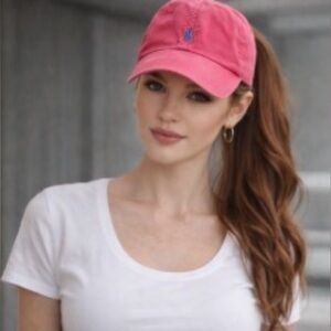 Polo Ralph Lauren Pink Classic Chino Cotton Logo Pony Embroidered Cap One Size
